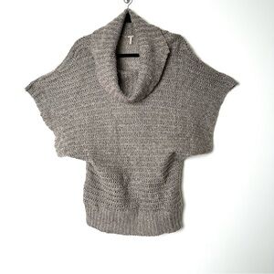 Free People Gray Cowl Neck Sweater